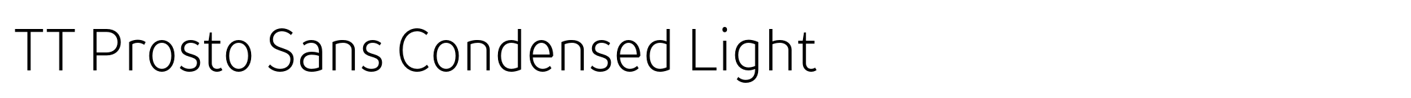 TT Prosto Sans Condensed Light image